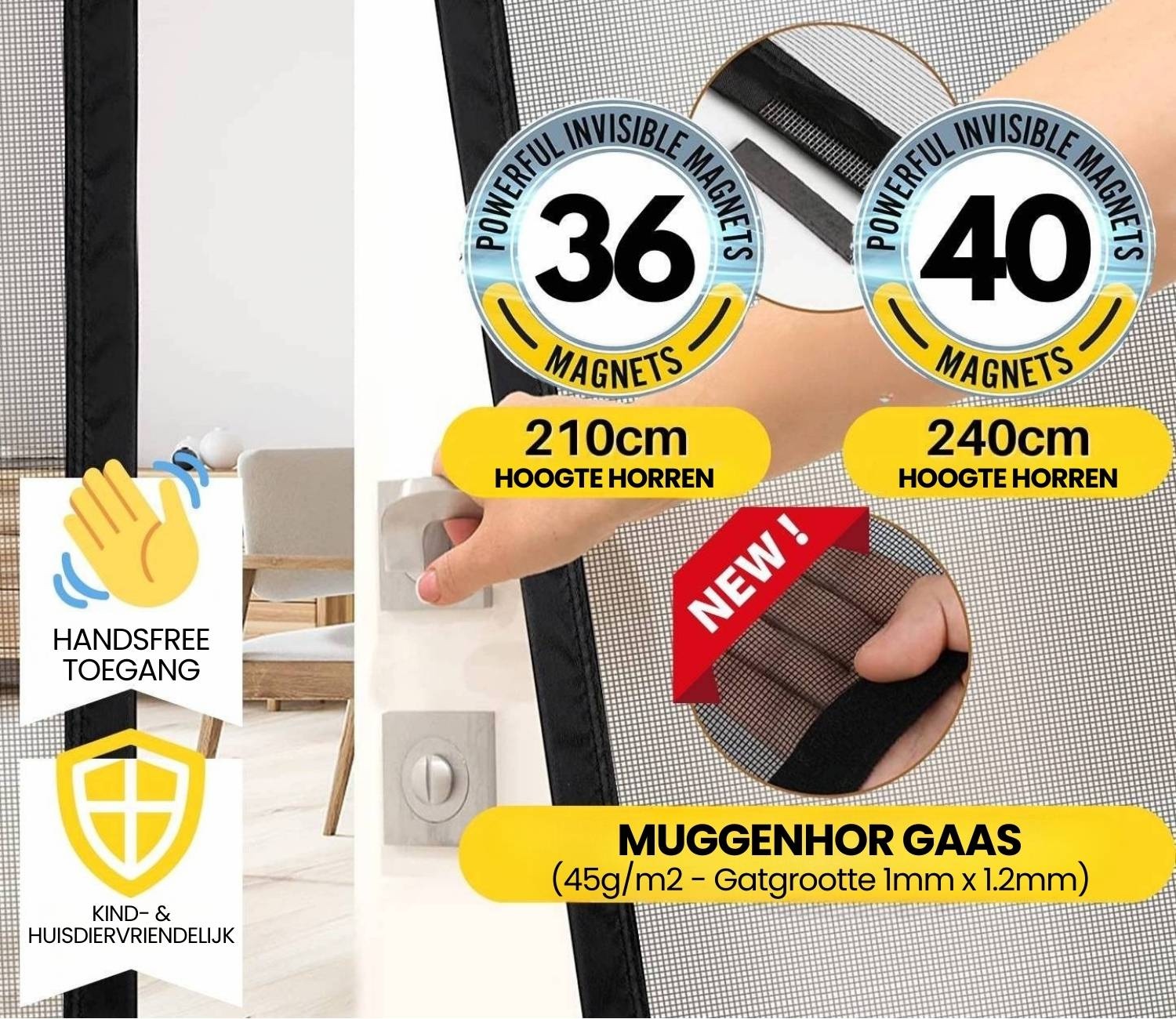 Magnetisch Hordeurgordijn, afbeelding 10